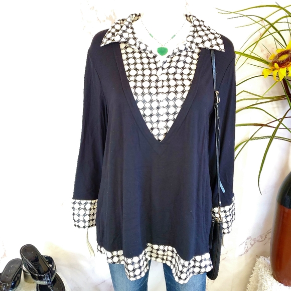 Macy's Style & Co layered look tunic shirt - Picture 2 of 6